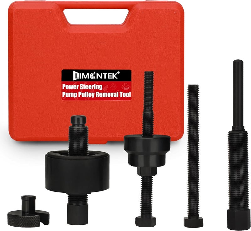 limontek Power Steering Pulley Puller Installer Tool, Power Steering Pump Pulley Removal Tool Compatible with Ford, GM, VW and Chrysler Vehicles - Image 1